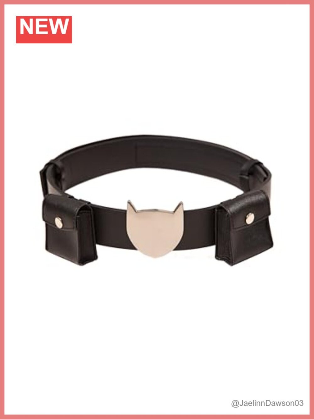 Cat Buckle Belt Vegan Leather Metal One Size Cosplay Halloween Costume